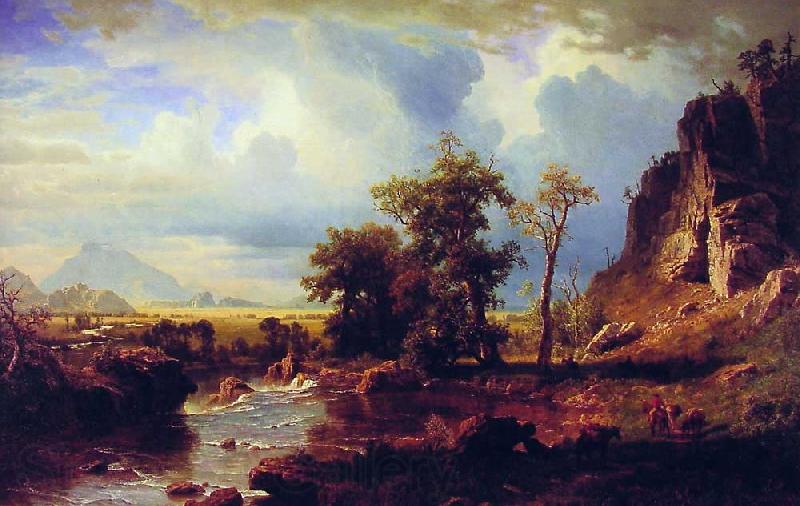 Albert Bierstadt North Fork of the Platte Nebraska Norge oil painting art